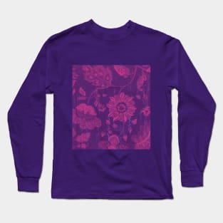 Floral Pattern Design Long Sleeve T-Shirt